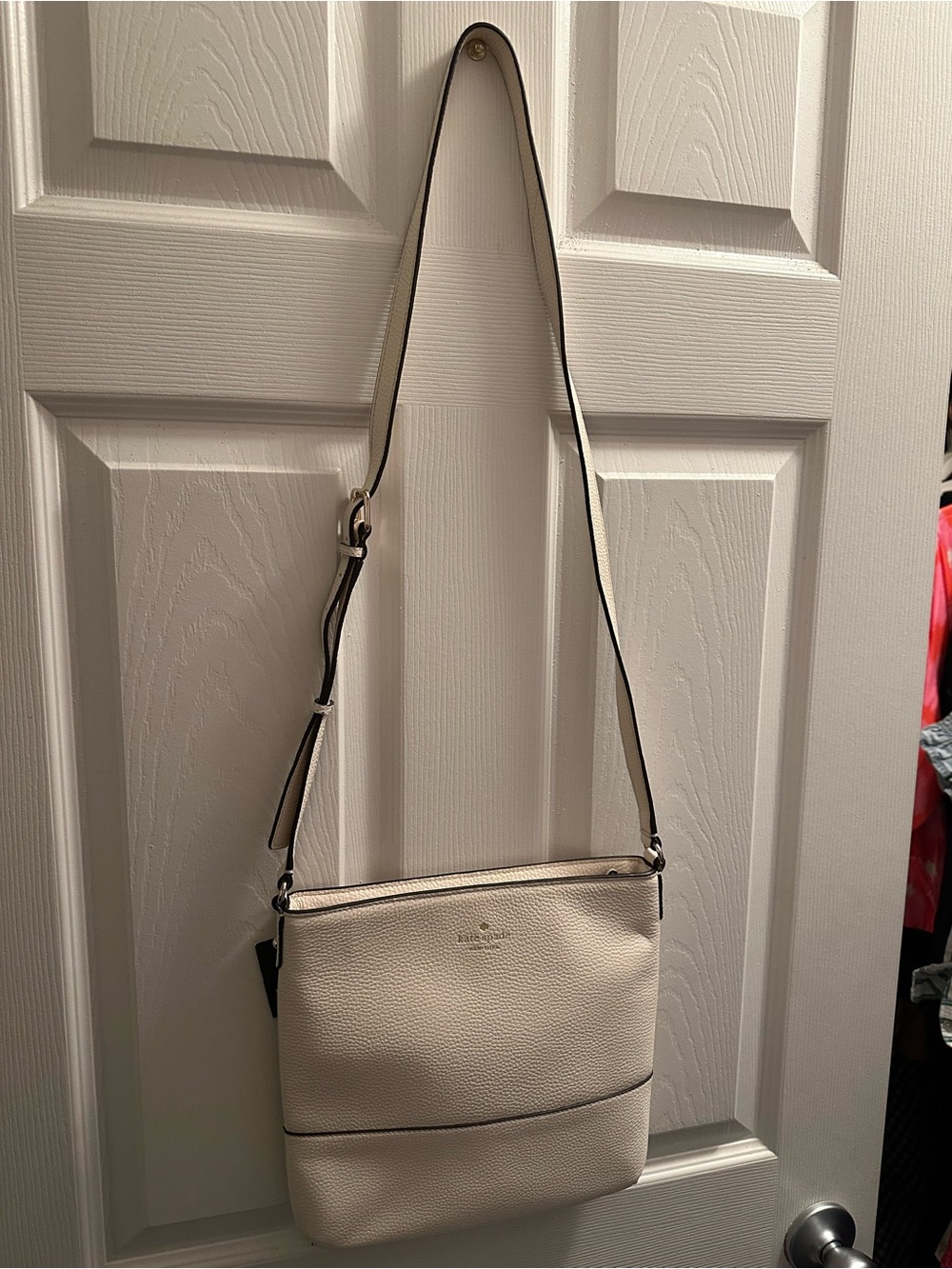 kate spade Cream Pebbled Leather Crossbody Bag